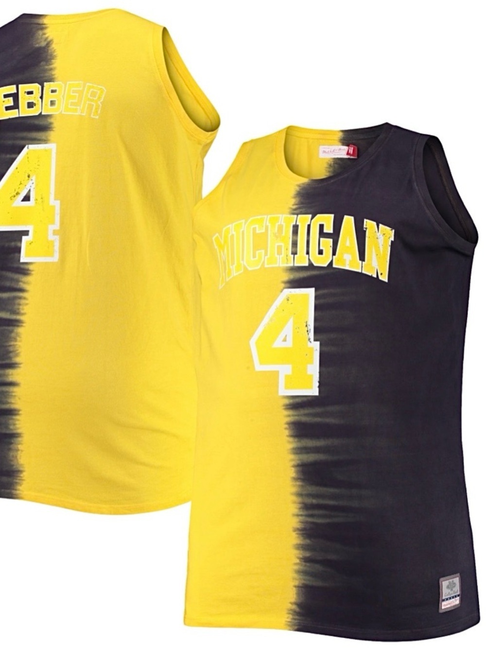 Chris Webber Michigan Wolverines Tie Dye Jersey Mens 3XLB Mitchell & Ness NEW